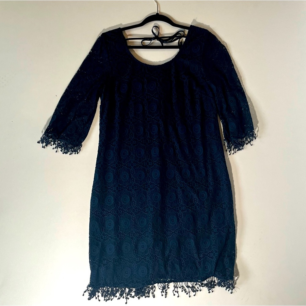 Navy Blue crochet dress